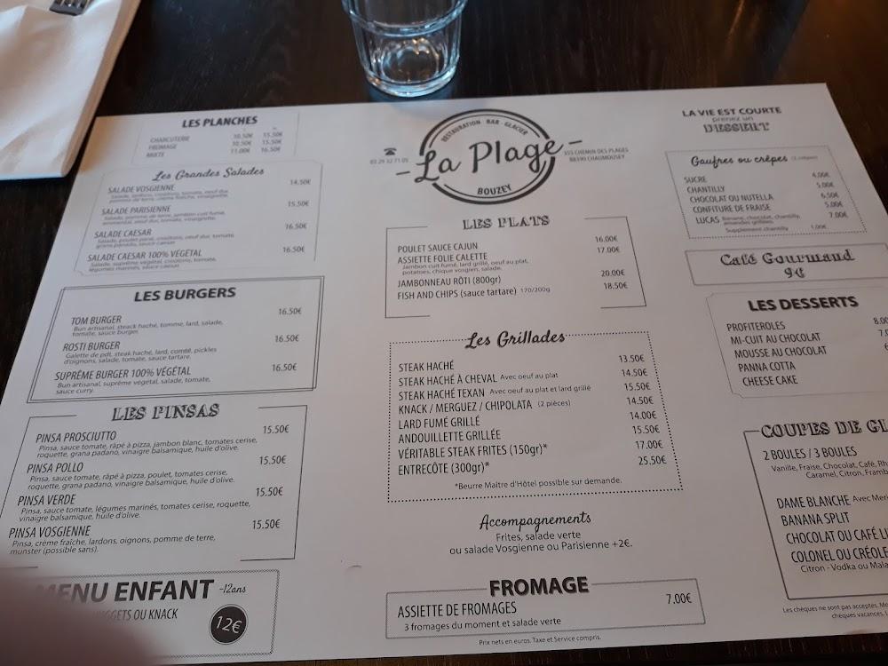 La Plage - Menu Image 2