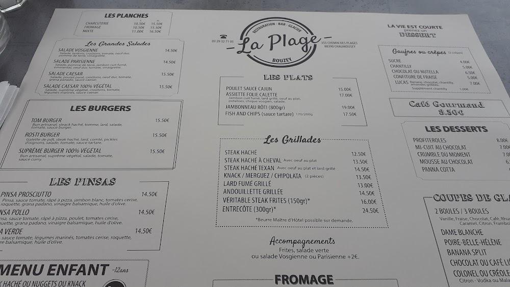 La Plage - Menu Image 4